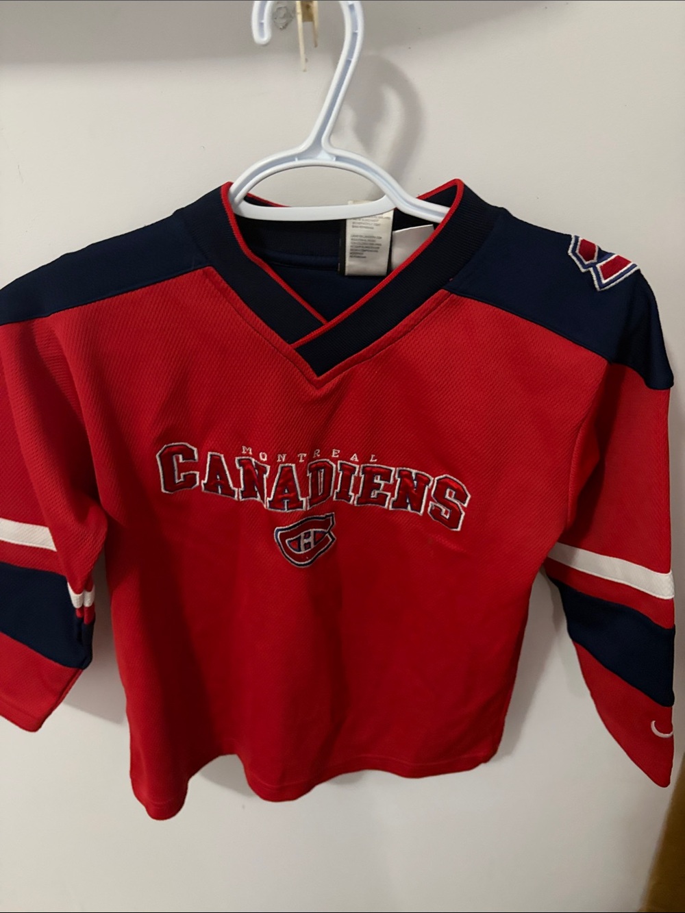 NHL Montreal Canadiens Kids Red and Navy Hockey Jersey